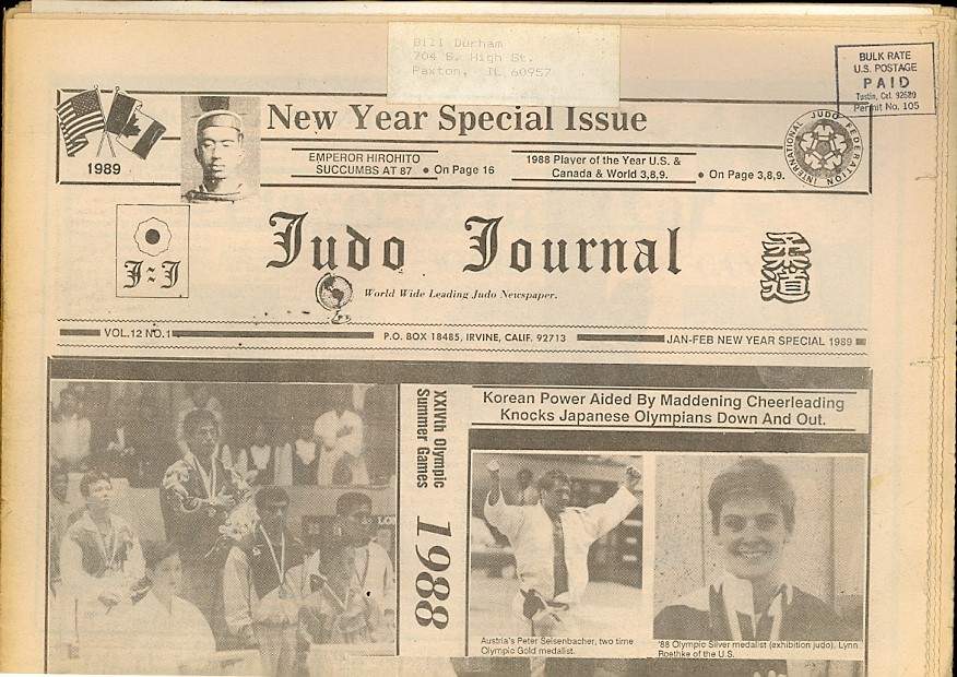 01/89 Judo Journal Newspaper